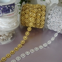 B�nd med simili-look - guld el. s�lv